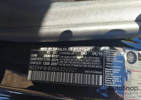 2011 Mercedes-Benz E 350 4Matic from USA, damaged, VIN WDDHF8HB8BA320207